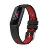 Band Compatible with Fitbit Luxe Bands, Soft Silicone Breathable Straps Replacement Sport Wristbands for Fitbit Luxe Women&Men (Black/Red) view 2