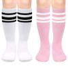 Baby Knee High Socks Baby Girl Knee High Socks Girls Soccer Socks Youth Soccer Socks Girls Toddler Soccer Socks Pink view 1