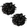 ICObuty Plastic Cheerleader Cheerleading Pom Poms 6 inch 1 Pair 2 Pieces (Wet Black) view 2