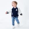 famuka Little Kid Baseball Jacket Warm Cotton Outerwear Toddler Boy Girl Coats (Navy, 18-24 Months) view 3
