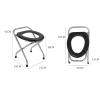 CSBH Outdoor Porta Pott Portable Toilet for Camping Portable Potty for Adults Stainless Steel Emergency Toilet and Travel Toilet, Easily Folds Extremely Flat for Convenient Storage view 2