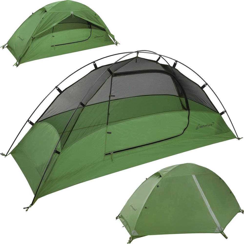Clostnature 1 Person Tent for Backpacking - Ultralight One Person Backpacking Tent, Hiking Tents for One Man, Solo, Single Person