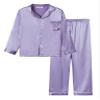 Topgal Big Girls Pajamas Size 14  Cute Satin Cat Long Sleeve & Pants PJ Set Sleepwear Violet view 1