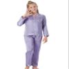 Topgal Big Girls Pajamas Size 14  Cute Satin Cat Long Sleeve & Pants PJ Set Sleepwear Violet view 4
