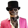 Skull Mask Scary Full Head Skeleton Headgear Creepy Mask Realistic Halloween Cosplay Latex Horror Helmet for Adults (Skull mask) view 1