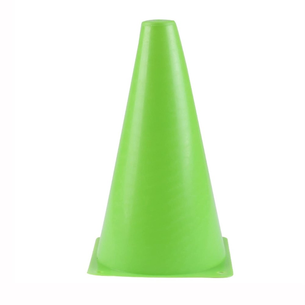Agility Training Cone 20 Pieces of Plastic Sports Training Cones, 23cm/9" Football Training Assisted Multi-Functional Agility Cone (Color : Green, Size : 20pcs)