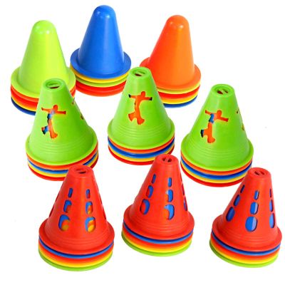 Agility Training Cone Pack of 10 Plastic Sports Cones, Football, Basketball, Roller Skating Training Agility Cone 8x7cm (Color : Style2, Size : 10pcs)