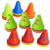 Agility Training Cone Pack of 10 Plastic Sports Cones, Football, Basketball, Roller Skating Training Agility Cone 8x7cm (Color : Style2, Size : 10pcs) view 1