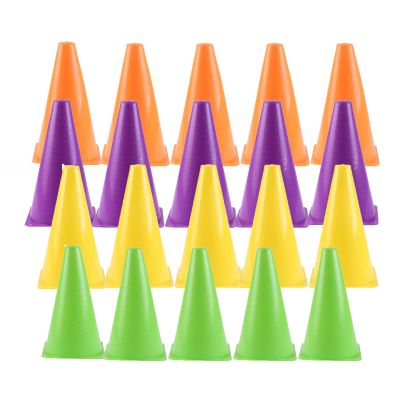 Agility Training Cone 20 Pieces of Plastic Sports Cones, Agility Marker Cone, Suitable for Football, Skating, Football, Basketball, Indoor and Outdoor Games (Color : Style7, Size : 20pcs)