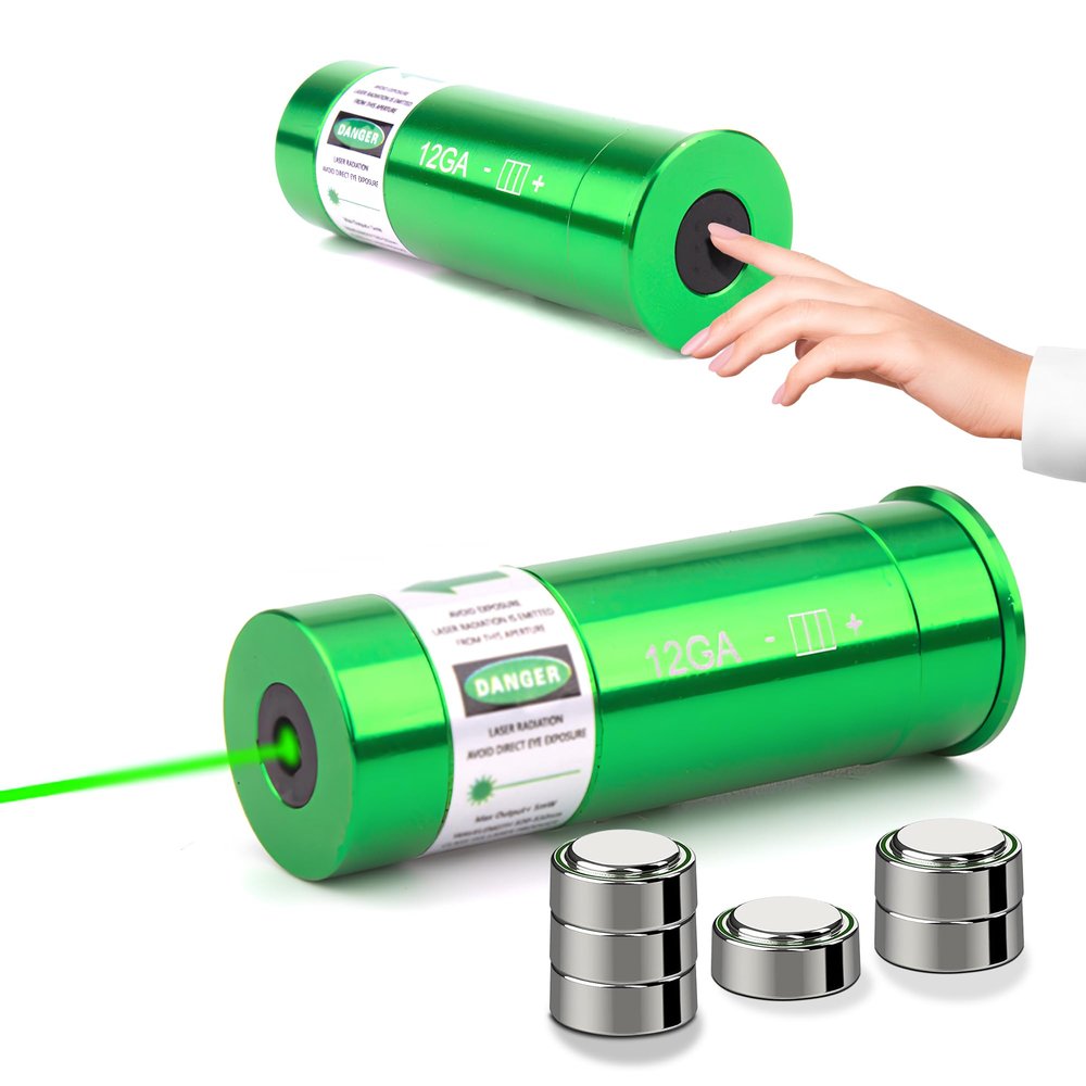 GOTICAL Green Laser Bore Sight 12g Boresighter with 3 Sets of Batteries - Durable Item