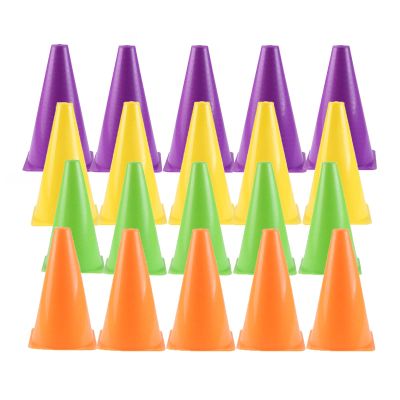 Agility Training Cone 20 Pieces of Plastic Sports Cones, Agility Marker Cone, Suitable for Football, Skating, Football, Basketball, Indoor and Outdoor Games (Color : Style8, Size : 20pcs)