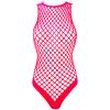 TAIKMD Women's Sheer Fishnet Thong Leotard Bodysuit Tank Tops Nightwear Jumpsuit Halter Neck Teddy Babydoll Mini Dress (Rose) view 1