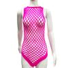 TAIKMD Women's Sheer Fishnet Thong Leotard Bodysuit Tank Tops Nightwear Jumpsuit Halter Neck Teddy Babydoll Mini Dress (Rose) view 2