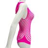 TAIKMD Women's Sheer Fishnet Thong Leotard Bodysuit Tank Tops Nightwear Jumpsuit Halter Neck Teddy Babydoll Mini Dress (Rose) view 4