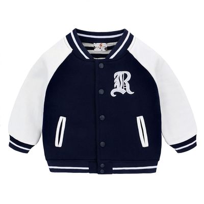 famuka Little Kid Baseball Jacket Warm Cotton Outerwear Toddler Boy Girl Coats (Navy, 2-3T)