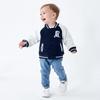 famuka Little Kid Baseball Jacket Warm Cotton Outerwear Toddler Boy Girl Coats (Navy, 2-3T) view 3
