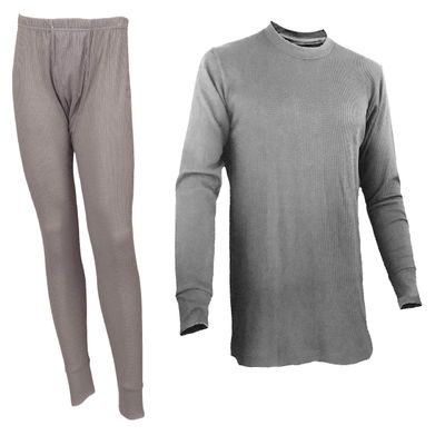 Styllion -100% Polyester Thermal Underwear for Men TS200 (Medium, Gray)