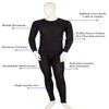 Styllion -100% Polyester Thermal Underwear for Men TS200 (Medium, Gray) view 3