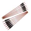 24pc ID 6.2mm .244" Custom Length 22-32 Inch Carbon Arrows Spine 400 450 500 600 700 Target Practice & Hunting Arrow Rotatable Nock for Recurve Bow Compound Bow Adult Youth Shooting view 2