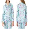 Topgal Teen Girls Satin Silky Button Up Pajama Cute Cupcake Long Sleeve PJS Set Size 12 view 2
