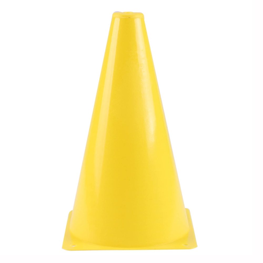 Agility Training Cone 23cm/9" Plastic Sports Cone, Children's Football Agility Cone, Traffic Marking Cone, Pack of 10 (Color : Yellow, Size : 10pcs)