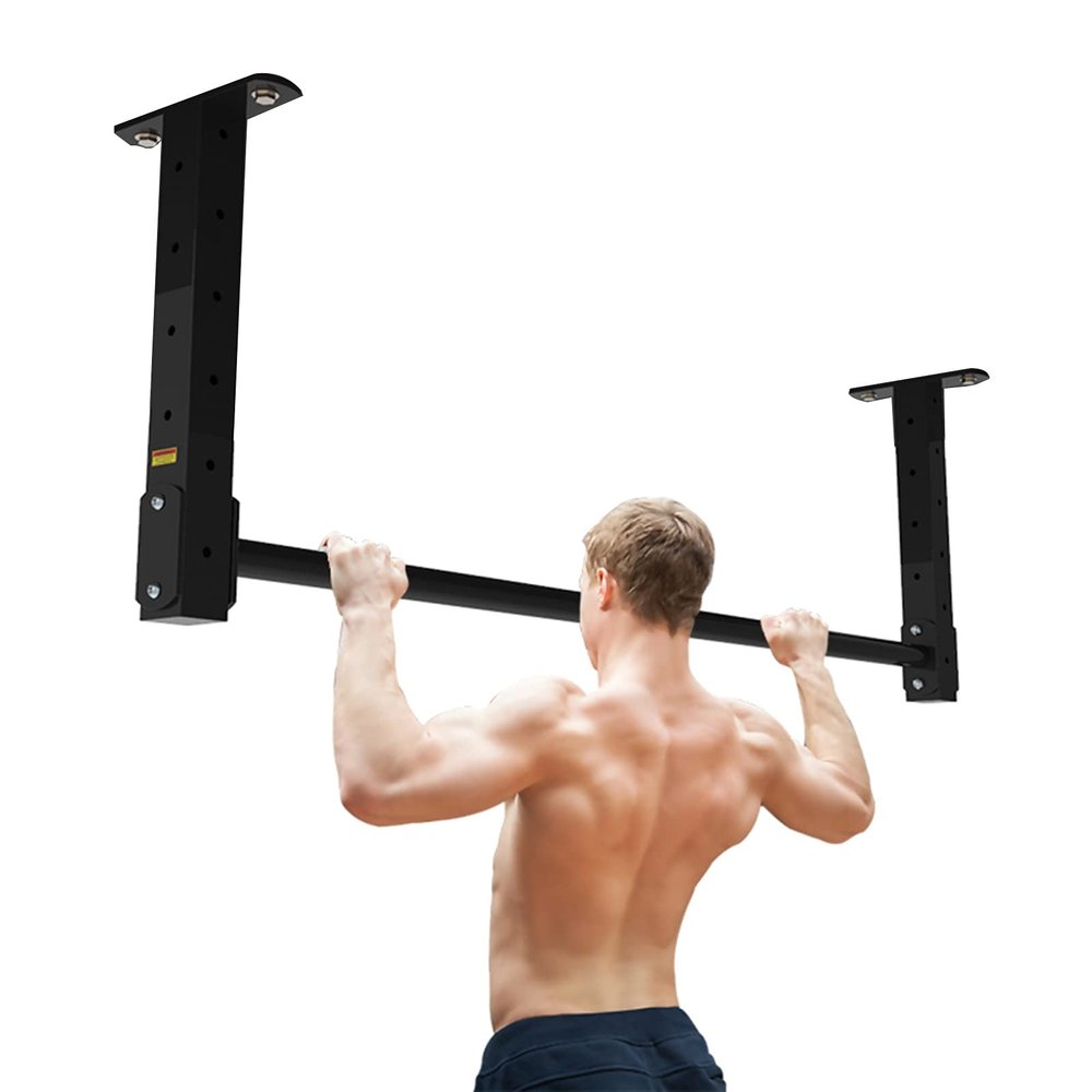 Pull-Up Bar Steel Pull-up Bar, Adjustable Fitness Arm Strength Horizontal Bar, Load 300kg/660ib (Size : 120x42cm)