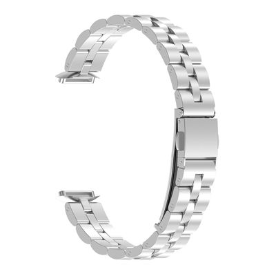 AISPORTS Compatible with Fitbit Luxe Band Stainless Steel for Women Men, Solid Adjustable Stainless Steel Sport Wristband Metal Buckle Bracelet Replacement Band for Fitbit Luxe Activity Tracker