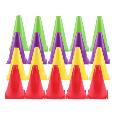 Agility Training Cone 20 Pieces of Plastic Sports Cones, Agility Marker Cone, Suitable for Football, Skating, Football, Basketball, Indoor and Outdoor Games (Color : Style1, Size : 20pcs)