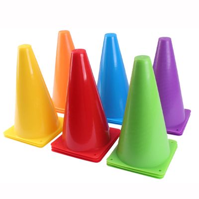 Agility Training Cone 23cm/9" Color Plastic Sports Cone, Children's Football, Basketball, Training Agility Cone, 10 Pieces (Color : Style1, Size : 10pcs)