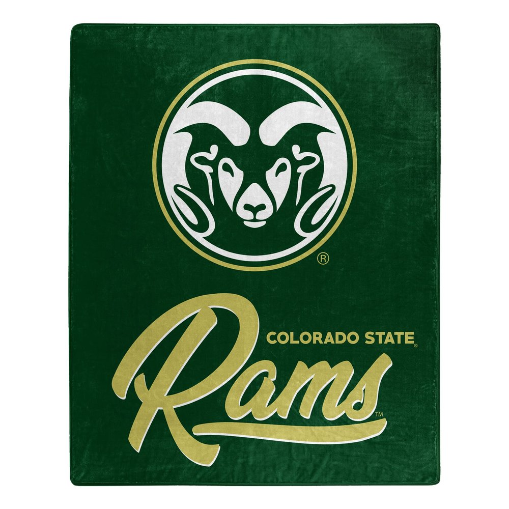 Northwest NCAA Colorado State Rams Unisex-Adult Raschel Throw Blanket, 50" x 60", Signature
