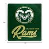 Northwest NCAA Colorado State Rams Unisex-Adult Raschel Throw Blanket, 50" x 60", Signature view 3