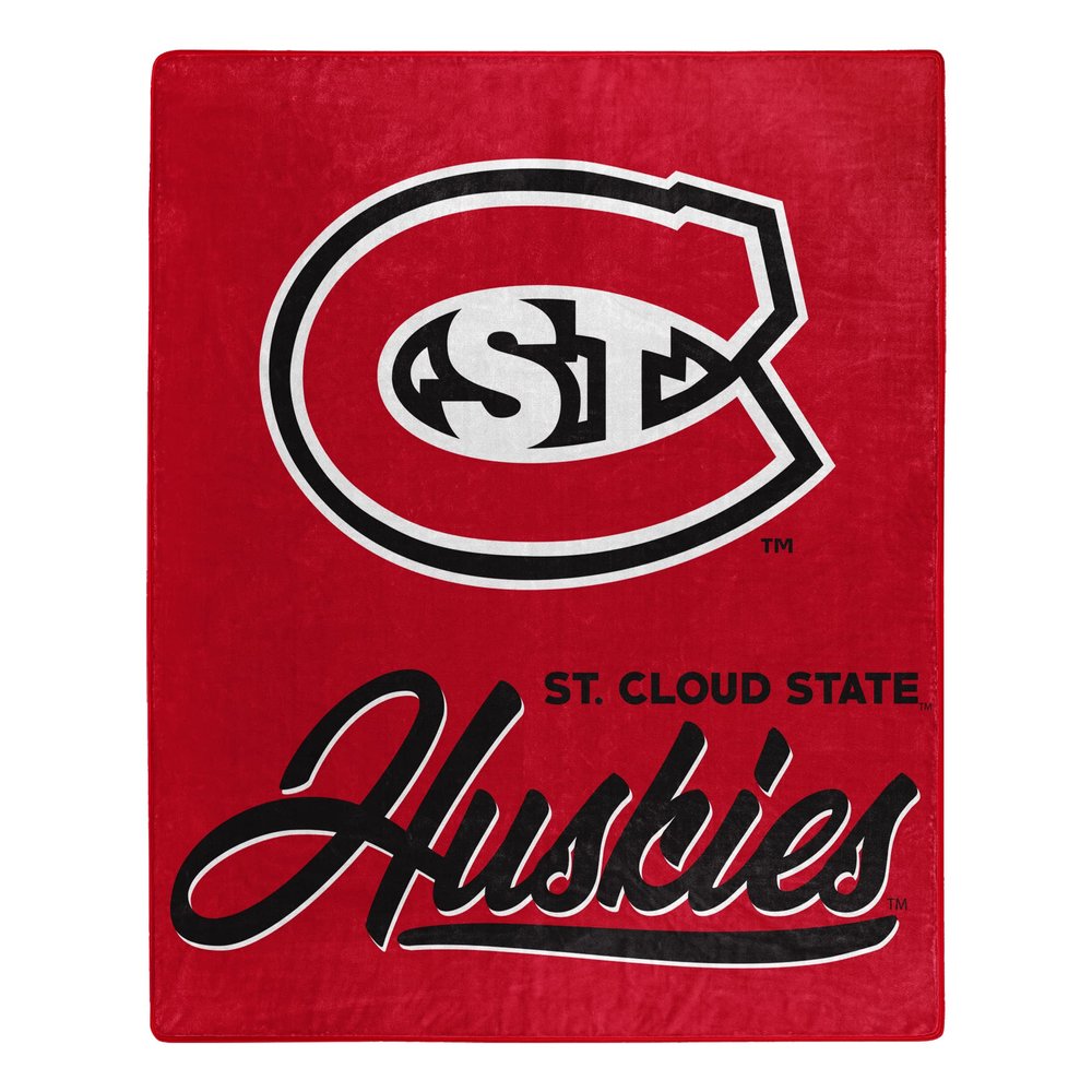 Northwest NCAA St. Cloud State Huskies Unisex-Adult Raschel Throw Blanket, 50" x 60", Signature