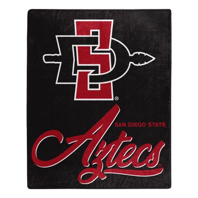 Northwest NCAA San Diego State Aztecs Unisex-Adult Raschel Throw Blanket, 50" x 60", Signature