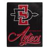 Northwest NCAA San Diego State Aztecs Unisex-Adult Raschel Throw Blanket, 50" x 60", Signature view 1