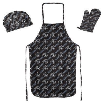 Northwest NFL Las Vegas Raiders 3-Piece Apron, Oven Mitt and Chef Hat Set, One Size, Team Colors