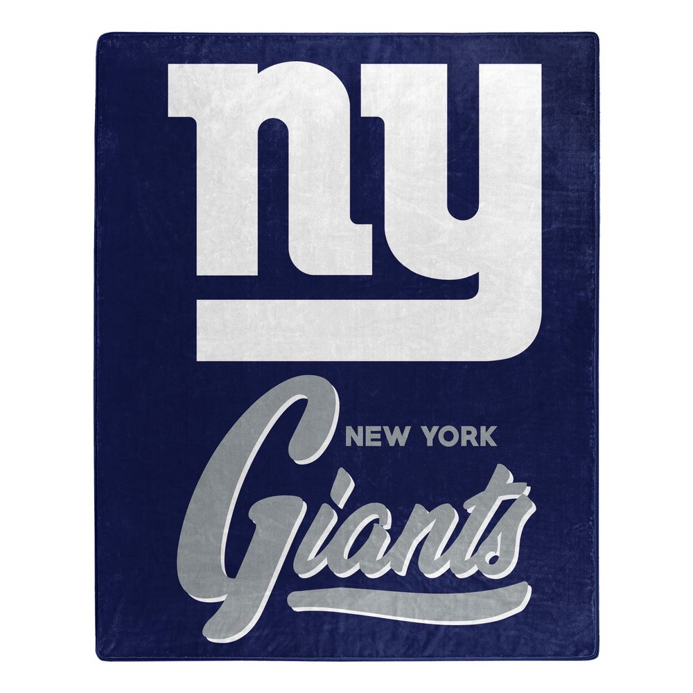 Northwest NFL New York Giants Unisex-Adult Raschel Throw Blanket, 50" x 60", Signature