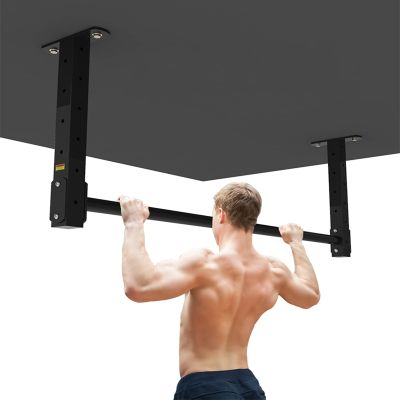 Pull-Up Bar Adjustable Height Pull-up Bar, Wall-Mounted Steel Horizontal Bar, Strength Training for Men and Women, Load 300kg (Size : 120x42cm)