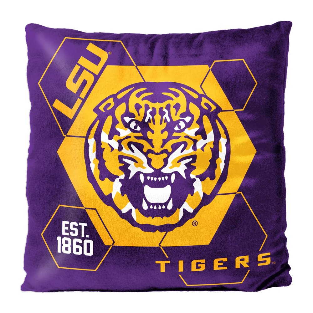 Northwest NCAA LSU Tigers Velvet Pillow, 16" x 16", Connector