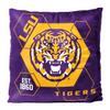 Northwest NCAA LSU Tigers Velvet Pillow, 16" x 16", Connector view 1
