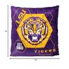 Northwest NCAA LSU Tigers Velvet Pillow, 16" x 16", Connector view 3