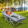ABORON Camping Cot for Adult 28" Extra Wide, 2PK Heavy-Duty 1200D Oxford Cot for Sleeping, Portable Folding Camp Bed with Mat & Carry Bag view 2