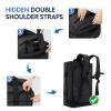 Haimont Travel Duffel Backpack Bag 60L for Men Large Sports Duffle Bags with Backpack Straps for Hiking Camping Gym Workout, Water Resistant, Black view 2