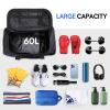 Haimont Travel Duffel Backpack Bag 60L for Men Large Sports Duffle Bags with Backpack Straps for Hiking Camping Gym Workout, Water Resistant, Black view 3