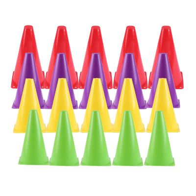 Agility Training Cone 20 Pieces of Plastic Sports Cones, Agility Marker Cone, Suitable for Football, Skating, Football, Basketball, Indoor and Outdoor Games (Color : Style5, Size : 20pcs)