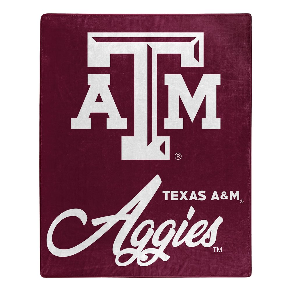 Northwest NCAA Texas A&M Aggies Unisex-Adult Raschel Throw Blanket, 50" x 60", Signature