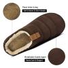 YESMOLA House Slippers for Men Memory Foam Indoor Slippers With Fuzzy Lining Bedroom Slip on Shoes Size 13-14 Coffee view 4