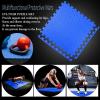 XQKXHZ Foam Exercise Mats, Gym Flooring Mat, Interlocking Puzzle EVA Floor Tiles, Non Slip Rubber Cushion for Home Workout Fitness Gym Yoga-24"x24"(60cmx60cm), Blue,12pcs view 3