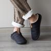 YESMOLA House Slippers for Men Memory Foam Indoor Slippers With Fuzzy Lining Bedroom Slip on Shoes Size 13-14 Black view 3
