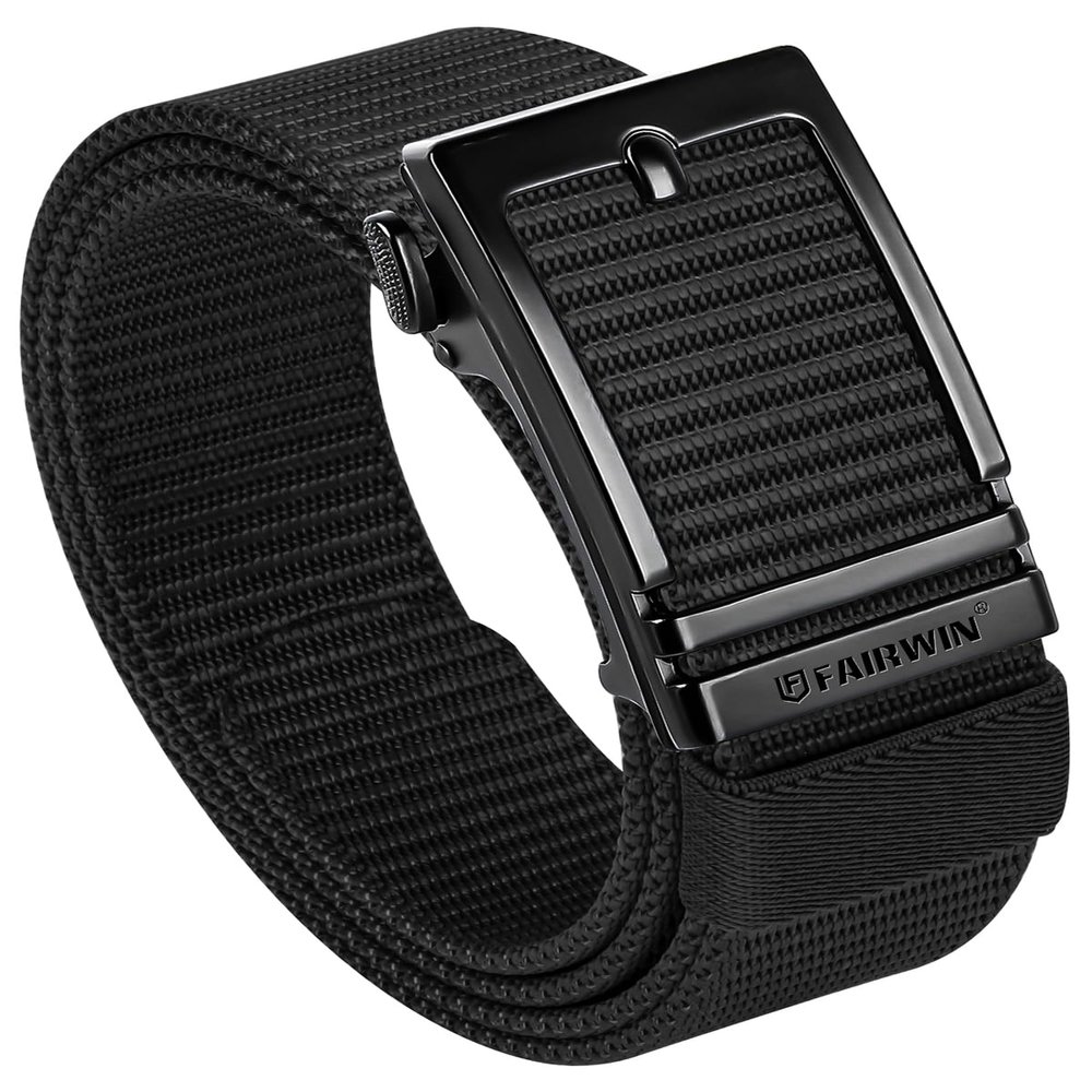 FAIRWIN Men's Ratchet Belt - Tactical Nylon Web Work Belt with Automatic Buckle, Adjustable for Jeans, Pants, Golf, and Everyday Use