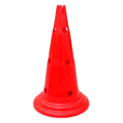 Agility Training Cone Colored Plastic Sports Cones, Football Agility Cone Obstacle Cone with Hole, Indoor and Outdoor Games, 10 Pieces (Color : Red, Size : 10pcs)